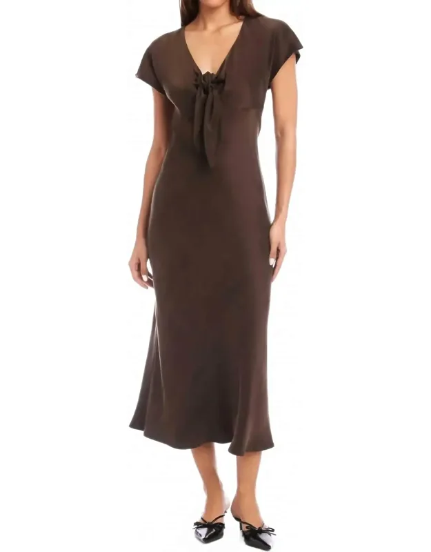 Emmeline Tie Front Bias Dress