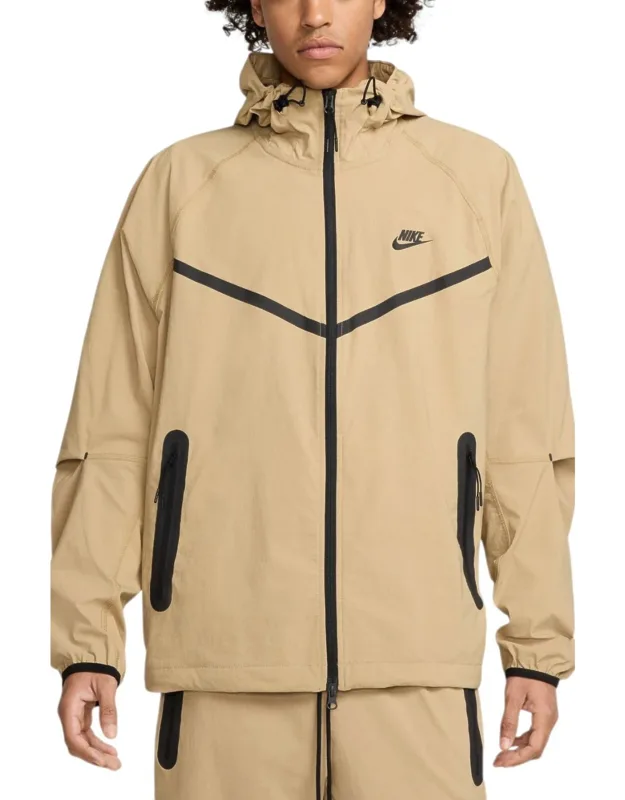 Tech Jacket Parachute Woven Hooded Full Zip