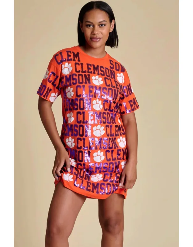 Sequin Repeat T-shirt Dress