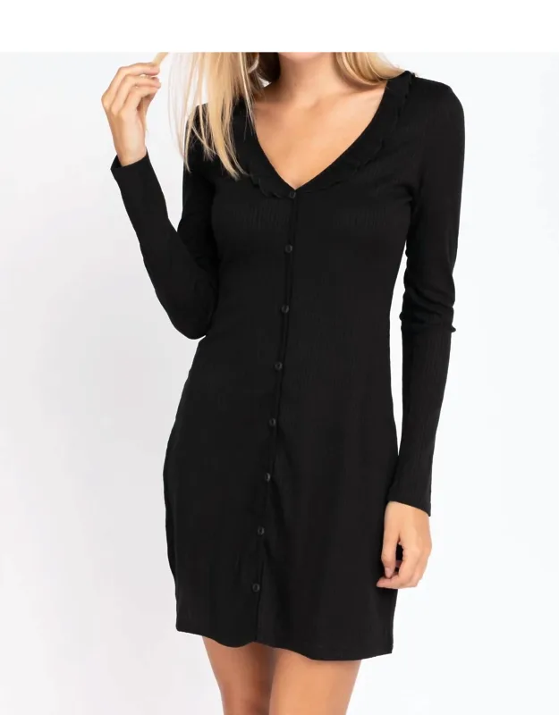 Ribbed Long Sleeve Mini Dress