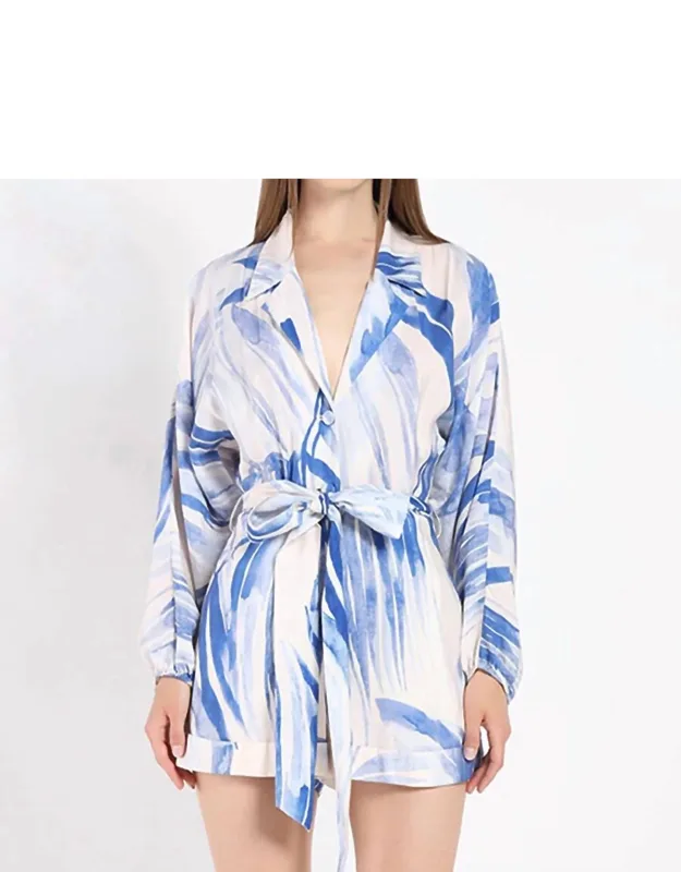 Belted Jumpsuit With A Print