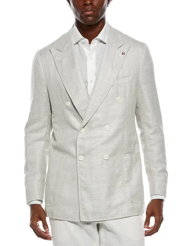 Wool, Silk, & Linen-blend Blazer