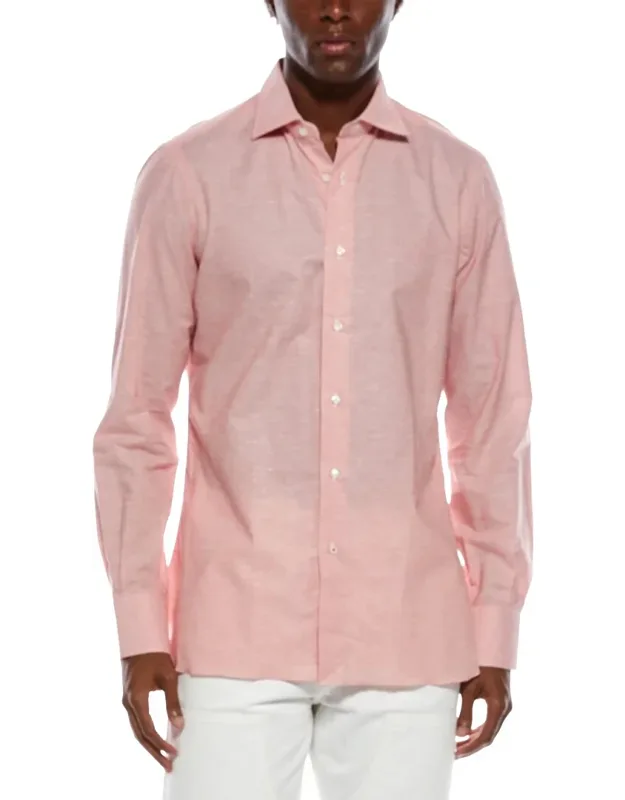 Linen-blend Dress Shirt