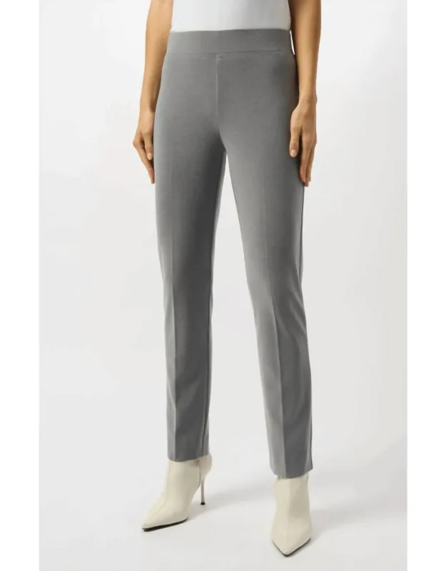 Slit Back Straight Ankle Pants