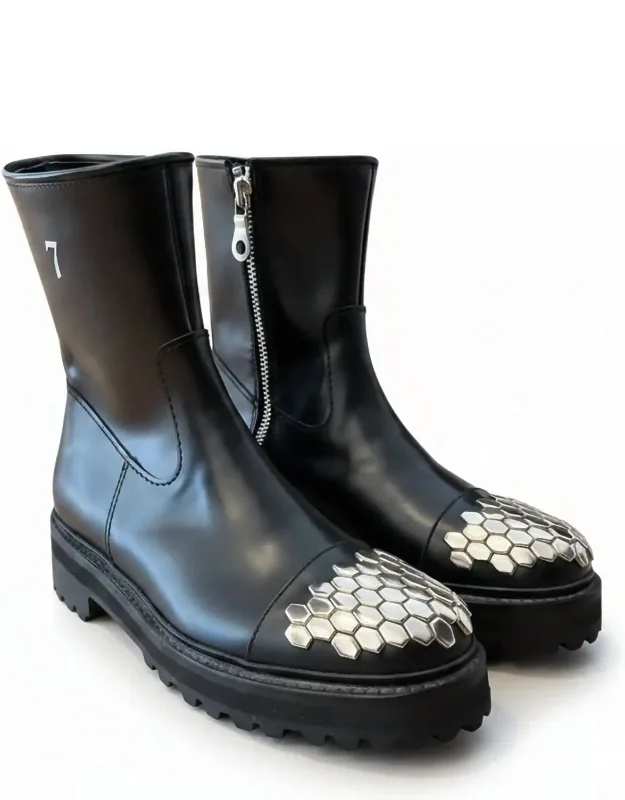 Metal Toe Cap Zip Boots