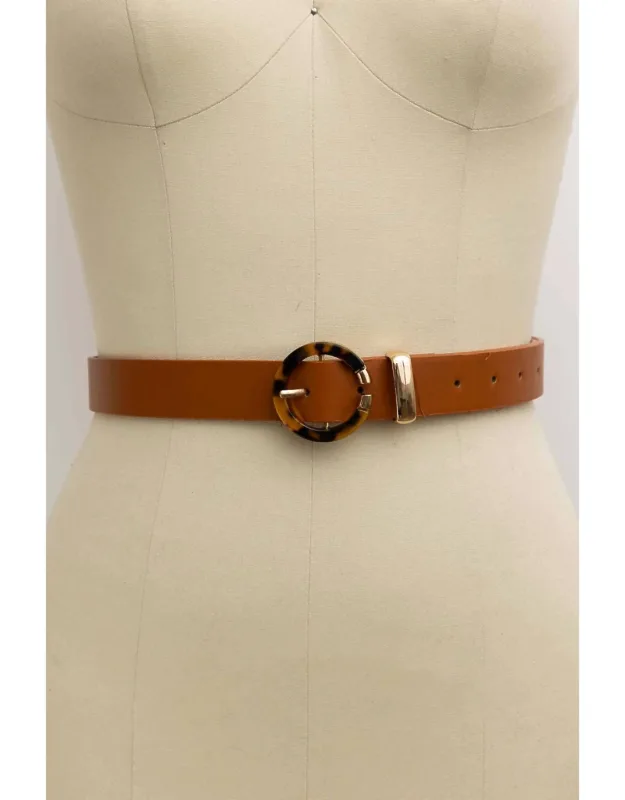 Tortoise Shell O-ring Buckle Belt