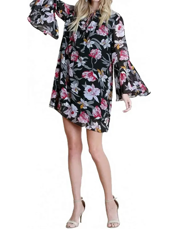Floral Trapeze Dress