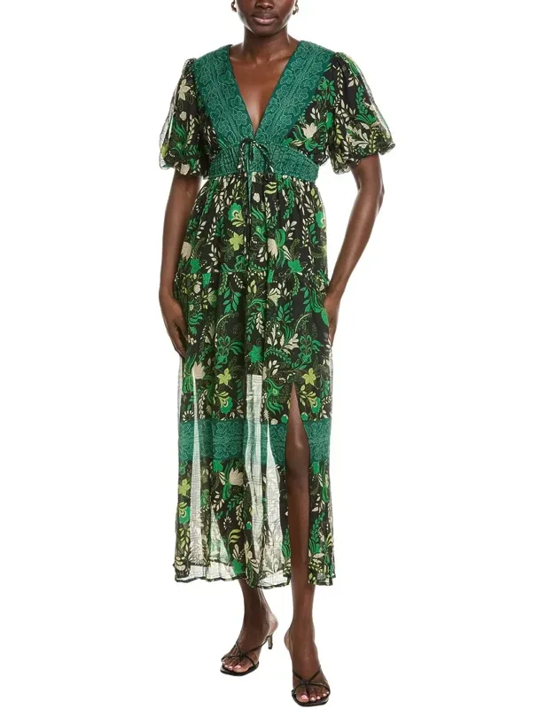 Printed Floral Midi Dress