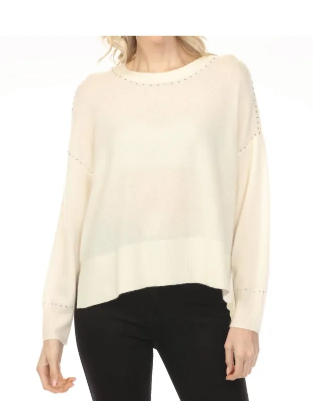 Studded Cashmere Knit Sweater
