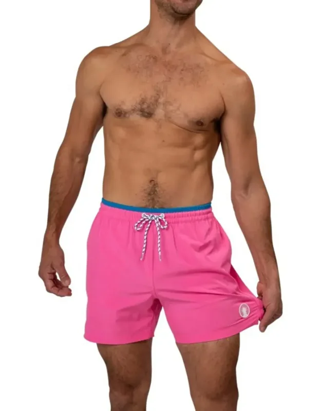 Classic Swim Trunks 4-way Stretch Drawstring Waist