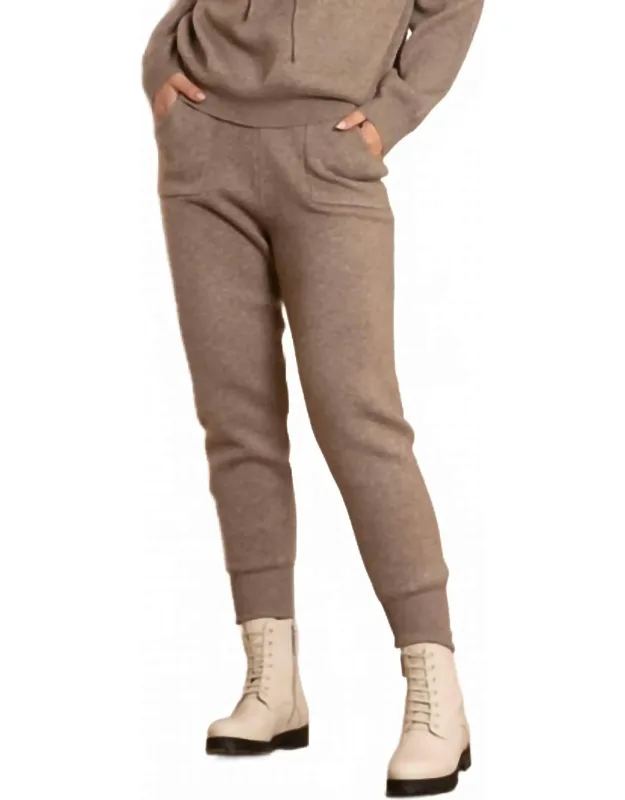 Wool Blended Knit Joggers