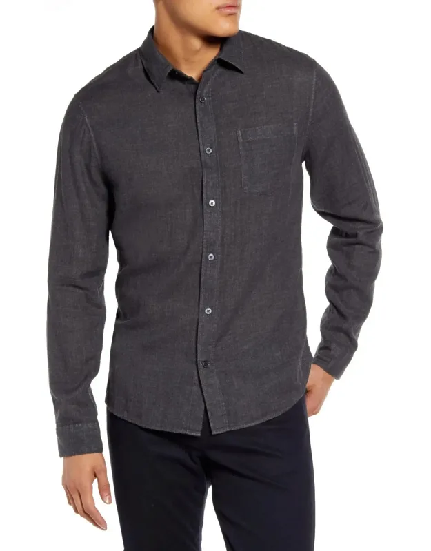 Double Face Shirt Long Sleeve Button-up