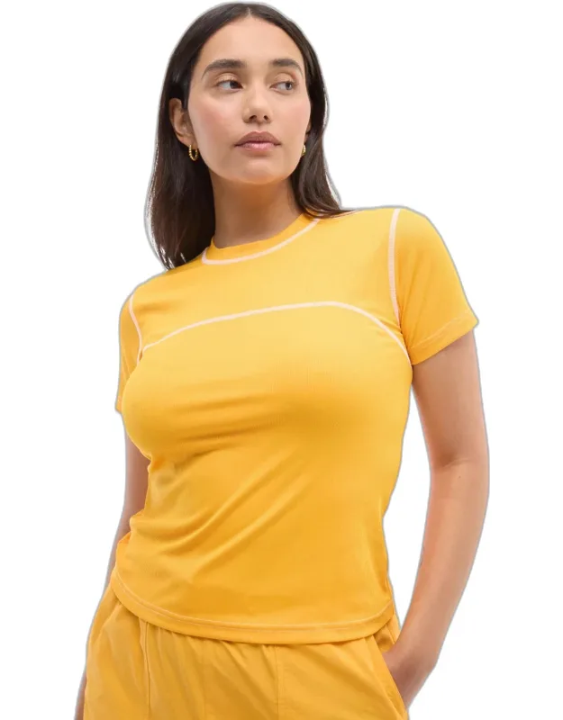 Mollie T-shirt Stretch Crew Neck Pullover