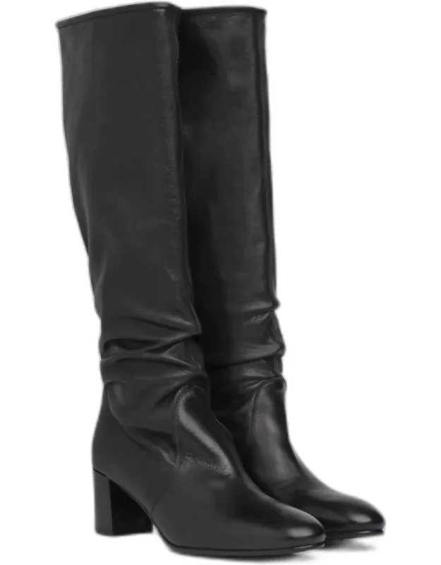 Xantia Tall Midi Slouch Leather Boots