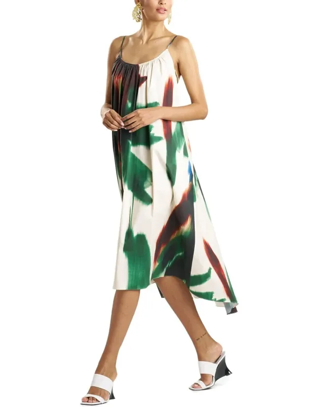Amalfi Cotton Poplin Open Back Sundress