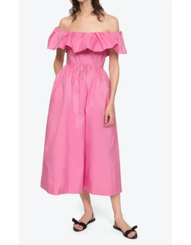 Taffeta Off The Shoulder Dress
