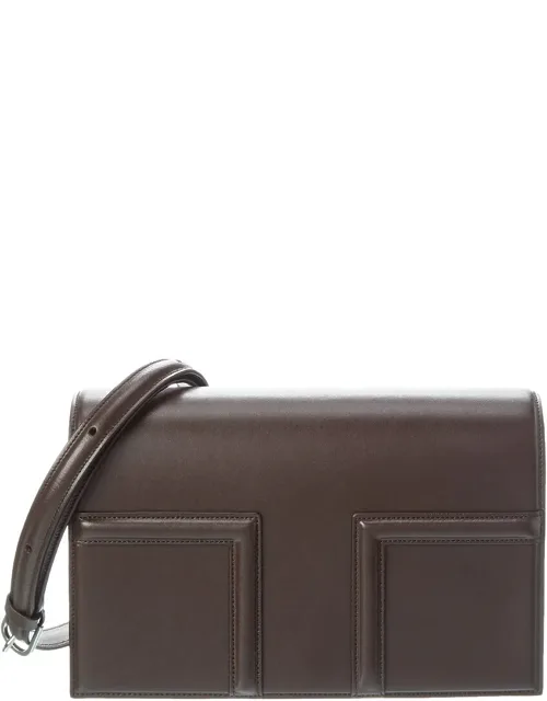 T-flap Leather Shoulder Bag