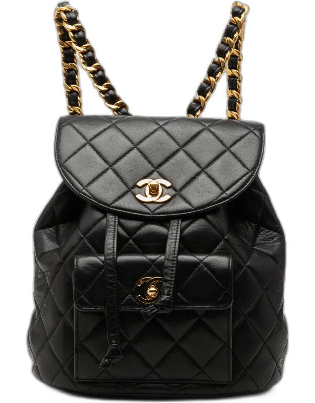 Medium Quilted Lambskin Duma Backpack