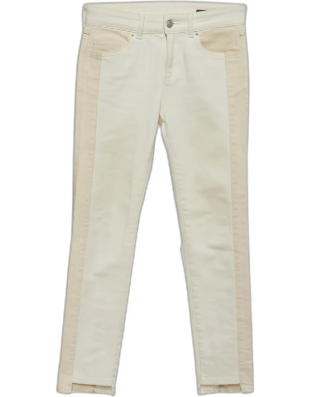 Paneled Denim Skinny Jeans