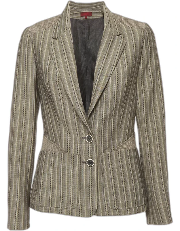 Stripe Panelled Wool Blazer