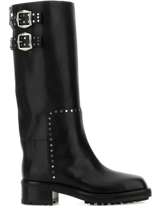 Brooklyn Studded Leather Boots
