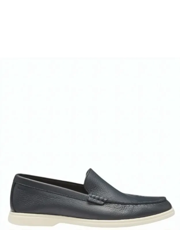 Grained Leather Loafers