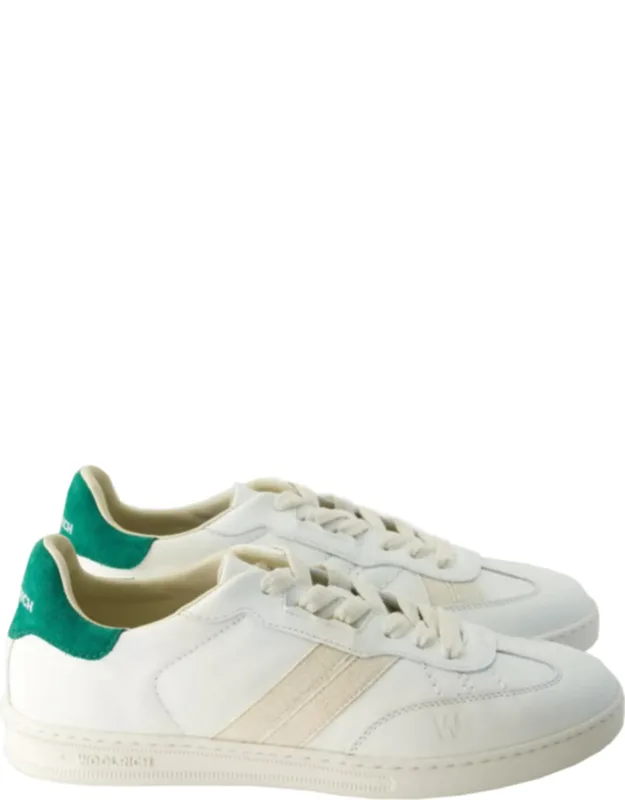 Double U. T Calf Leather Sneakers