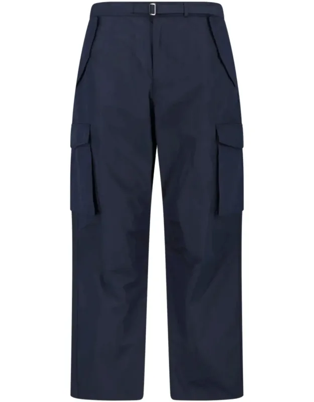 Mid-rise Cotton Blend Cargo Pants