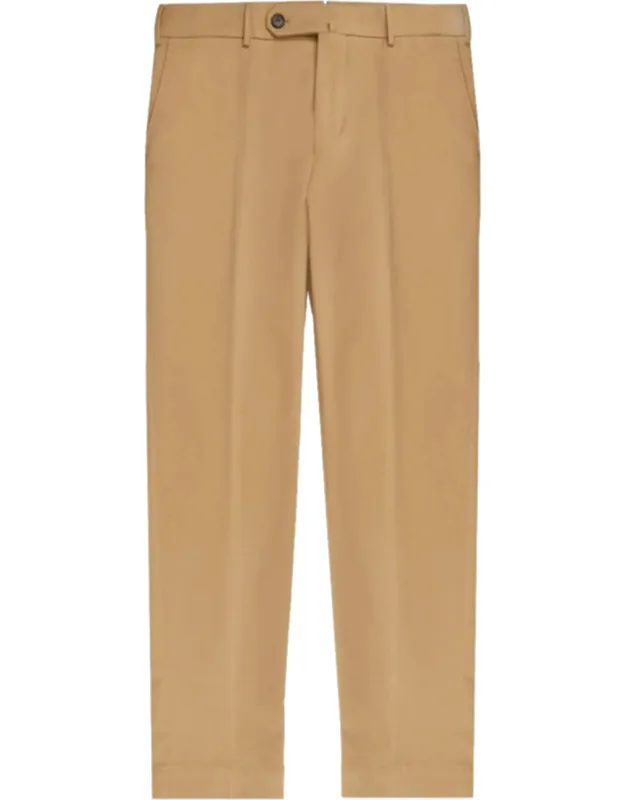 Straight-leg Casual Cotton Trousers