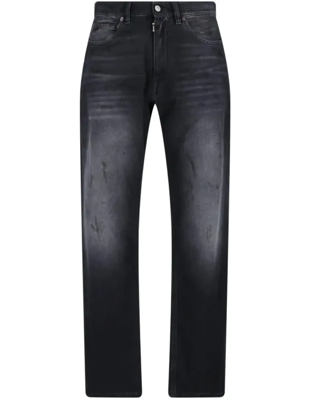 Straight Leg Textured Jeans