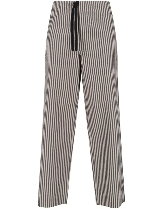Vertical Striped Straight-leg Trousers