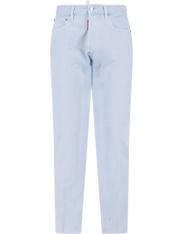 Straight-leg Cotton Denim Jeans