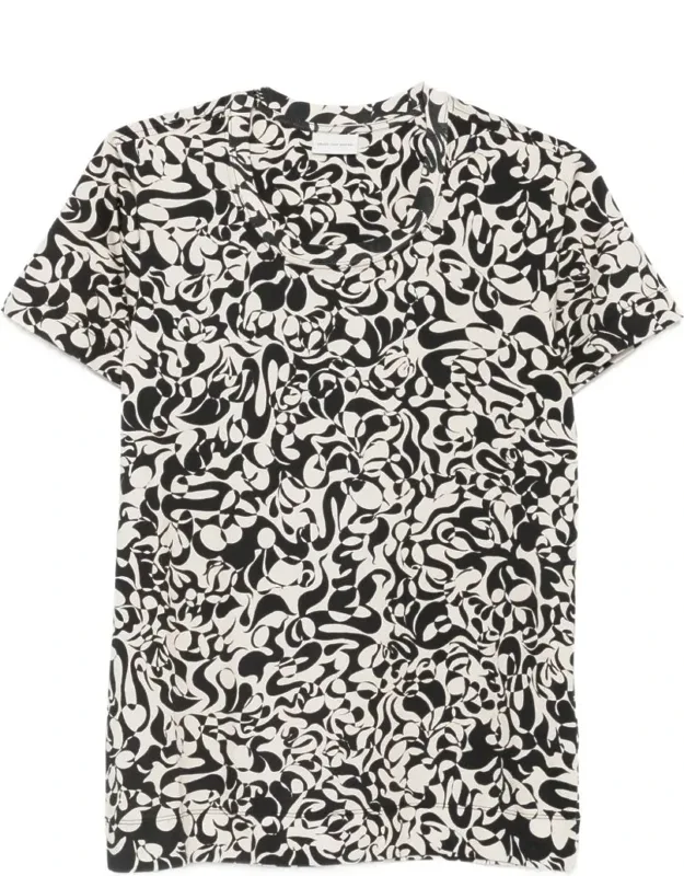Patterned Crew Neck T-shirt
