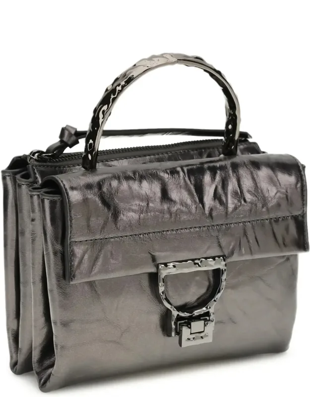 Crinkled Texture Handbag