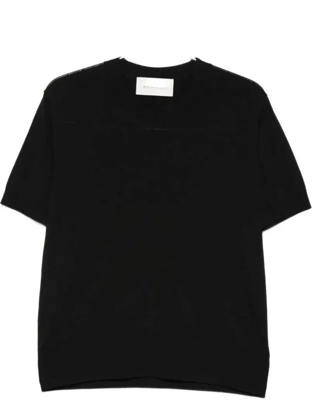 Knitted Crew Neck Short Sleeve T-shirt