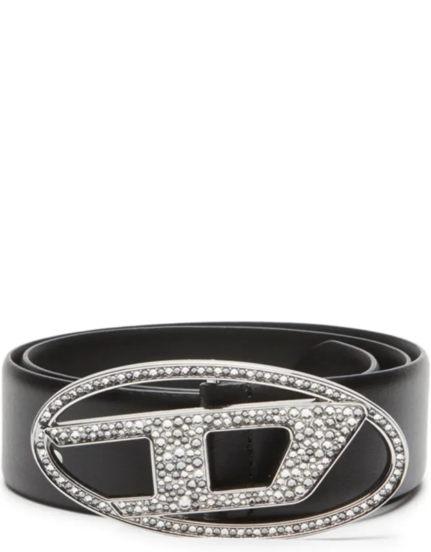 Oval D Logo Leather Belt