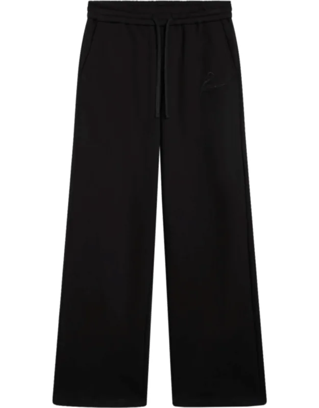 Wide Leg Drawstring Cotton Pants