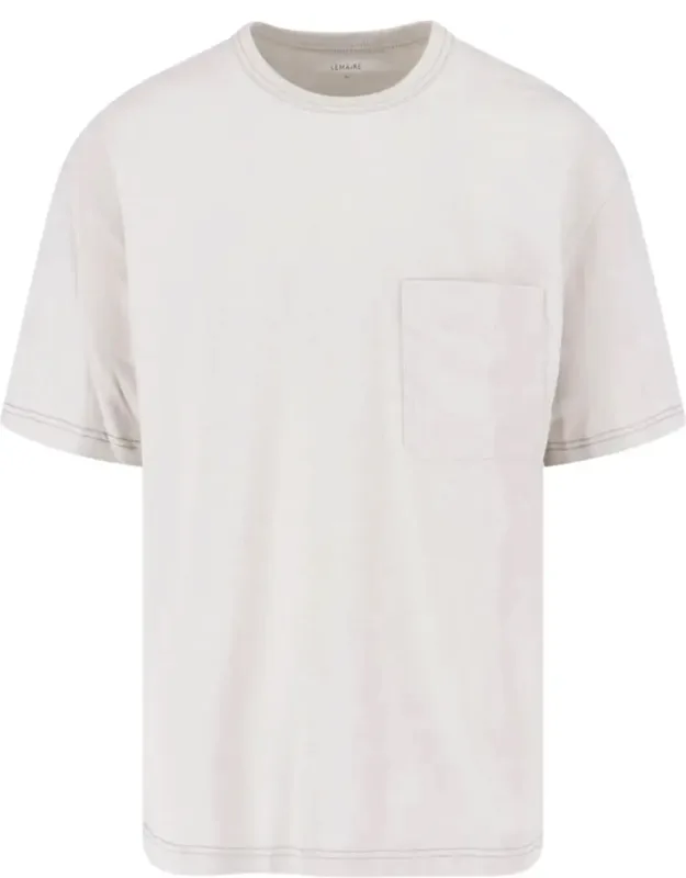 Cotton-linen Contrast Stitching T-shirt