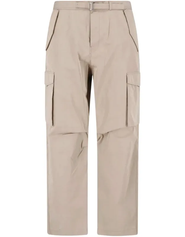 Mid-rise Cotton Cargo Pants