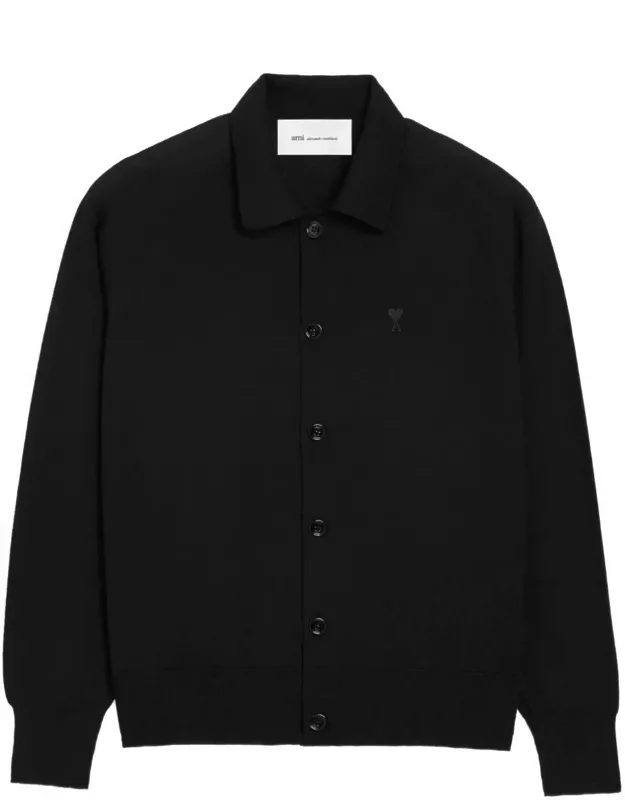 Polo Collar Embroidered Knit Sweater