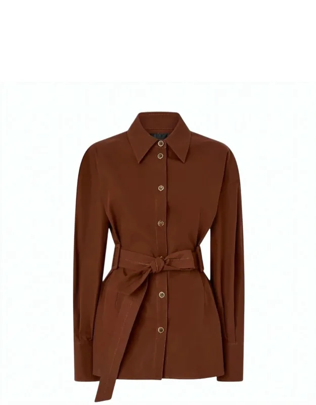 Cotton Twill Belted Jacket