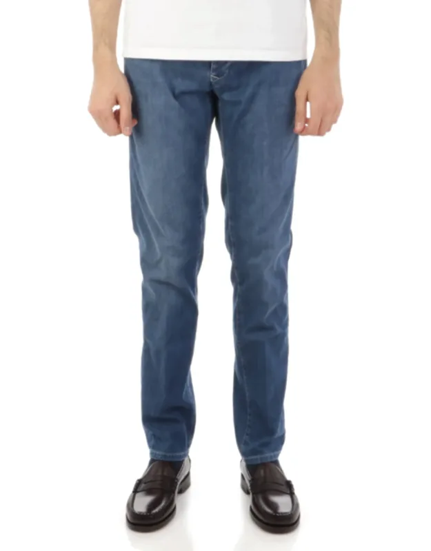 Straight-leg Textured Jeans