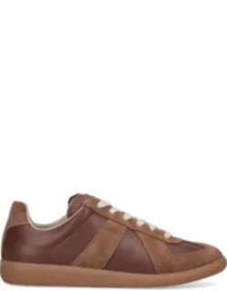 Suede Panel Low-top Sneakers