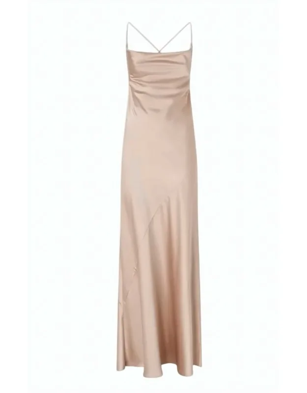 Satin Open Back Dress