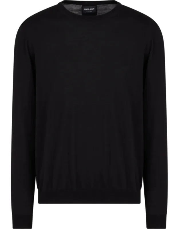 Minimalist Fitted Crew Neck Sweater