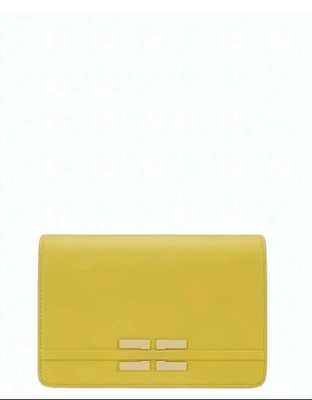 Chain Shoulder Bag With Curved Strap And Logo Plaque
