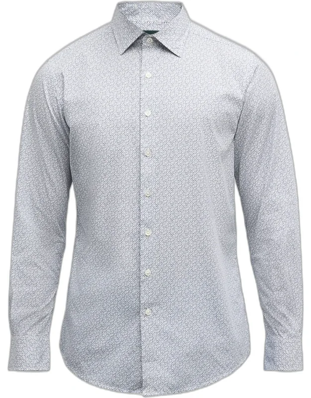 Rowallan Cotton Geometric-print Sport Shirt