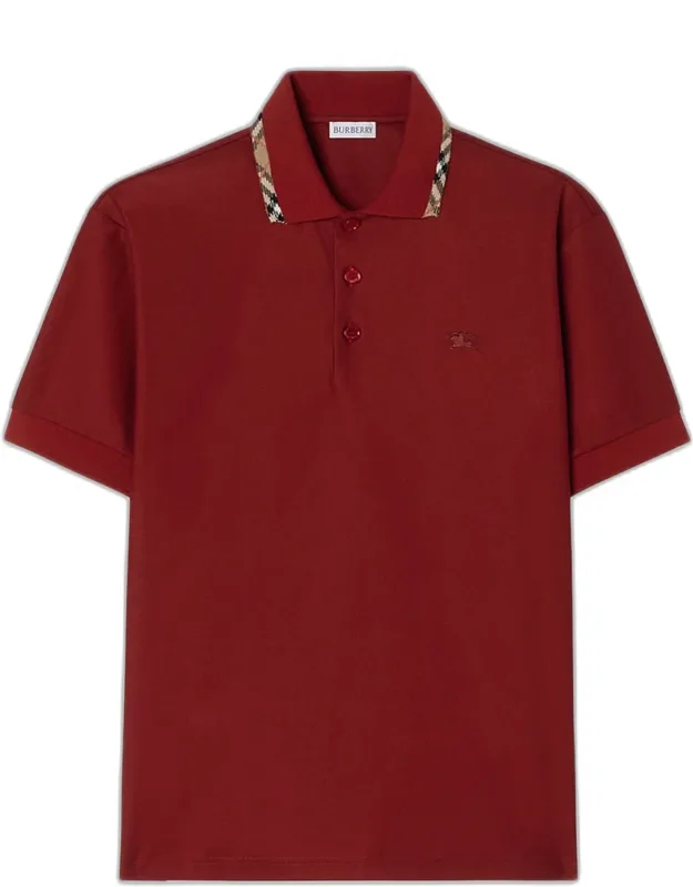 Eddie Check-trim Cotton Polo Shirt