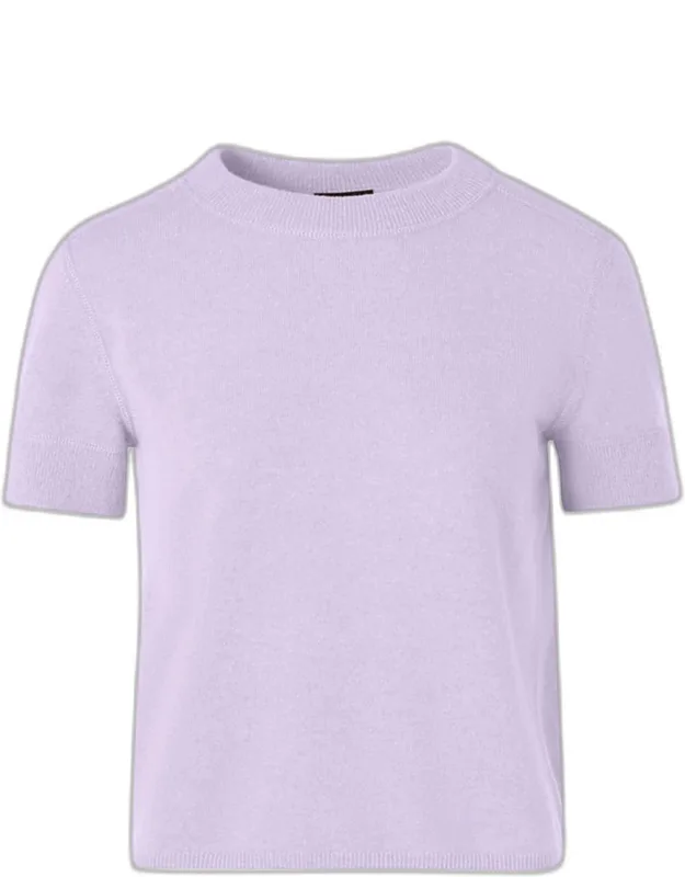 Cashmere Knit Short-sleeve Sweater