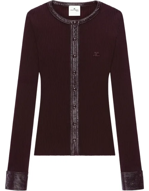 Ribbed-knit Cardigan